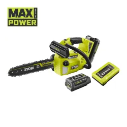 Tronçonneuse Elagueuse RY36THCSX30A-140 en 30cm Brushless 36V MAX POWER Ryobi version Pack 4.0Ah+Gants